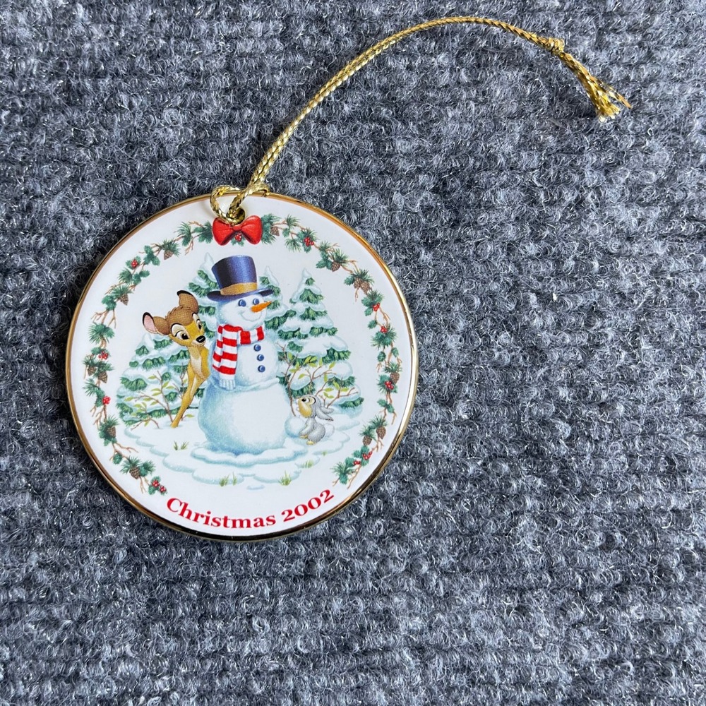 Disney Bambi First Snowfall Christmas 2002 Ornament Scholastic Inc Vintage Boxed